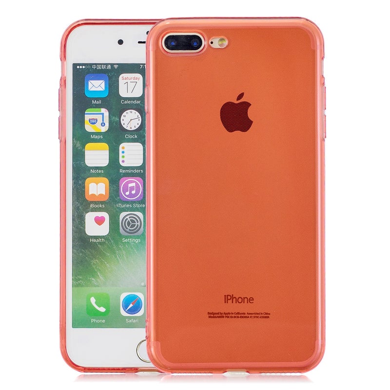 Generic (Unbranded) غطاء خلفي شفاف ملون من TPU لهاتف آيفون 6/6S / 6 بلس/6S بلس 7/8 7 بلس/8 بلس باللون الوردي - Image 2