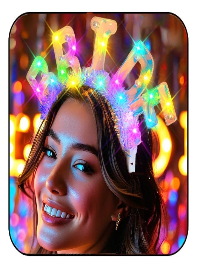 JEAIRTS Light Up Bride Headband Glowing BRIDE Letter Hair Band Led Bachelorette Party Hair Accessories for Women - Image 1