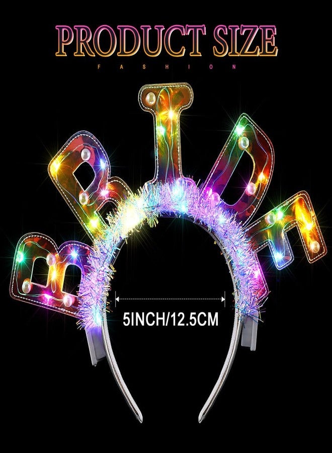 JEAIRTS Light Up Bride Headband Glowing BRIDE Letter Hair Band Led Bachelorette Party Hair Accessories for Women - Image 4