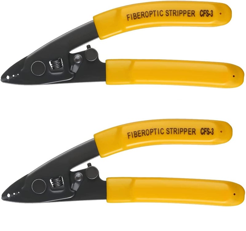Afflatus Wire Cutter Wire Stripper and Cutter Wire Cutter Tool CFS-3 Fiber Optical Stripper 3 Hole Fiber Optic Stripping Pliers High Precision Fiber Cable Stripper Fiber Optic Stripper 2 Pcs - Image 1