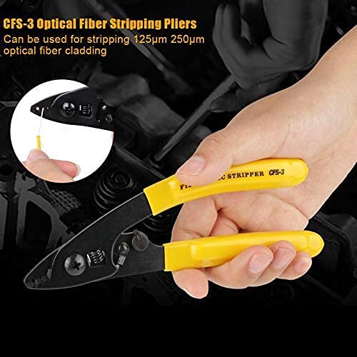 Afflatus Wire Cutter Wire Stripper and Cutter Wire Cutter Tool CFS-3 Fiber Optical Stripper 3 Hole Fiber Optic Stripping Pliers High Precision Fiber Cable Stripper Fiber Optic Stripper 2 Pcs - Image 5