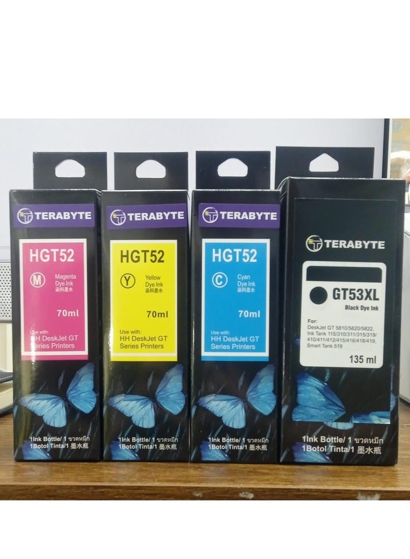 Terabyte GT53XL 135ml GT52 70ml for HP Printer DeskJet Smart GT Tank - Image 2