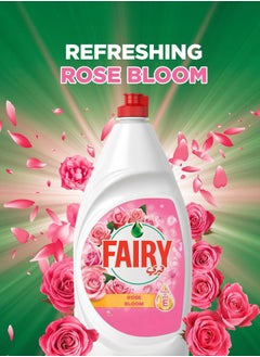 Fairy Rose Bloom Dishwash Liquid 3x600ml Pack of 3  - Image 4