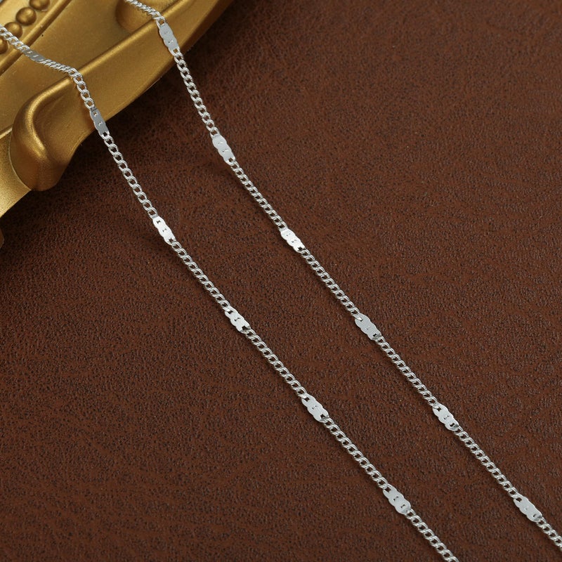 Hergory Lariat Silver Necklace for Women Trendy, Dainty 14k Silver Plated Layered Y Shaped Pendant Flat Chain Drop Long Necklaces Fashion Jewelry for Women Gifts - Image 4