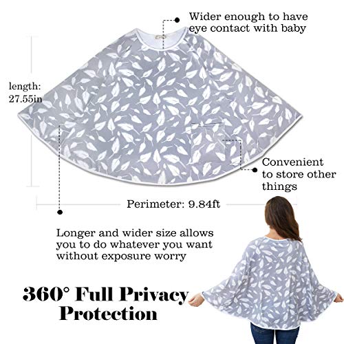 Kefee Kol Baby Nursing Cover & Nursing Poncho - Multi Use Cover for Baby Car Seat Canopy, Shopping Cart Cover, Stroller Cover, 360° Full Privacy Breastfeeding Coverage, Baby Shower Gifts for Boy&Girl - Image 2