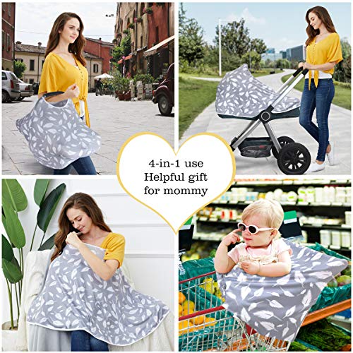 Kefee Kol Baby Nursing Cover & Nursing Poncho - Multi Use Cover for Baby Car Seat Canopy, Shopping Cart Cover, Stroller Cover, 360° Full Privacy Breastfeeding Coverage, Baby Shower Gifts for Boy&Girl - Image 3