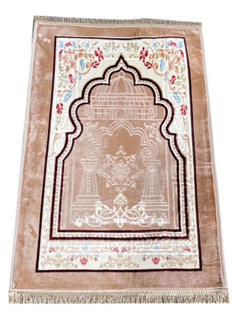 Stargold Traditional Turkish Prayer Mat, 80x120 cm Large Portable, Multicolor Islamic Prayer rug, Janamaz Sajjadah For Men And Women 