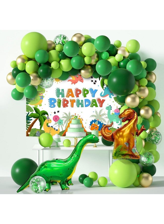 Avezano Dinosaur Birthday Backdrop Cartoon Dinosaur Birthday Banner for Kids Dino Themed Happy B-Day Party Decorations Jungle Dino Kids Party Supplies (7x5ft) - Image 5