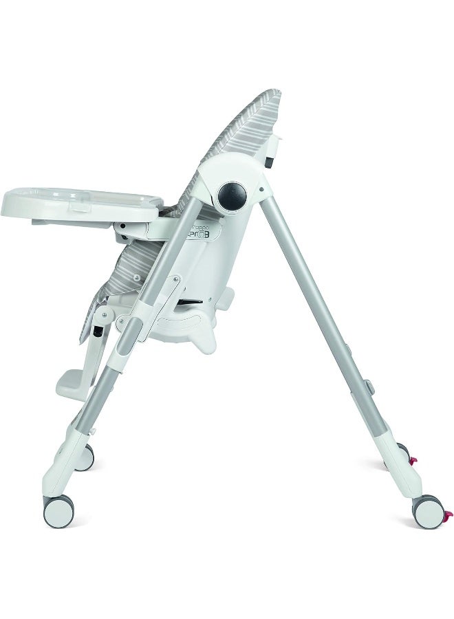 Peg Perego Prima Pappa Zero 3 - High Chair - for Children Newborn to 3 Years of Age - Made in Italy - Linear Grey (White & Grey) - Image 5