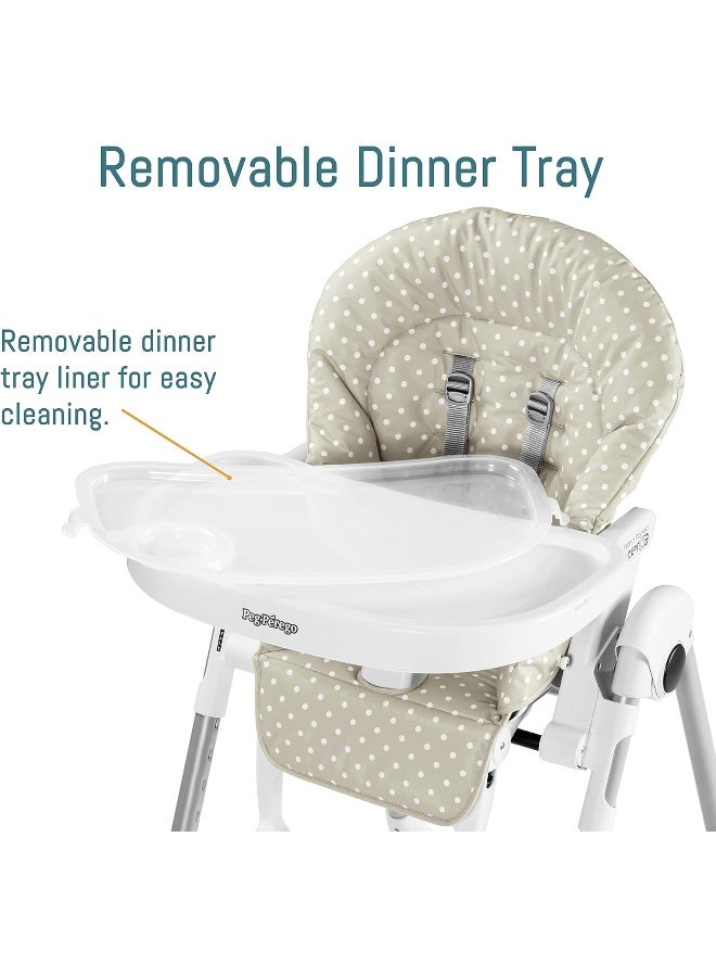 Peg Perego Prima Pappa Zero 3 - High Chair - for Children Newborn to 3 Years of Age - Made in Italy - Linear Grey (White & Grey) - Image 2