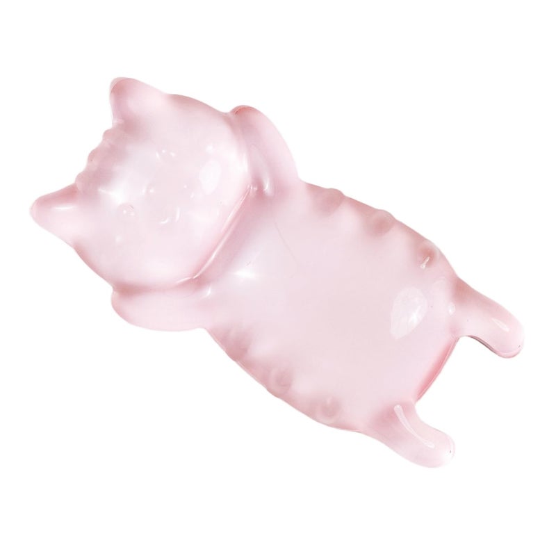 Sumgsn Ergonomic Gel Mouse Wrist Rest â€“ Clear Cute Cat Mouse Wrist Rest, Comfort & Support for Typing and Gaming (Pink) - Image 1