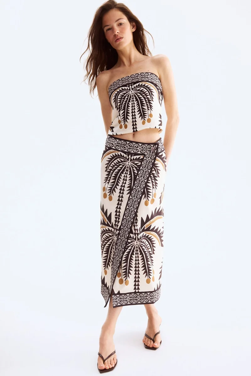 H&M Printed bandeau top