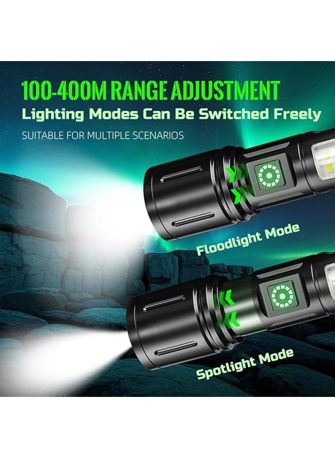 Rechargeable LED Flashlights, Super Bright Zoomable Flashlight with 7 Modes, Adjustable High Lumens IPX4 Waterproof Torch Light, Handheld Light, Camping Outdoor Emergency  - Image 5