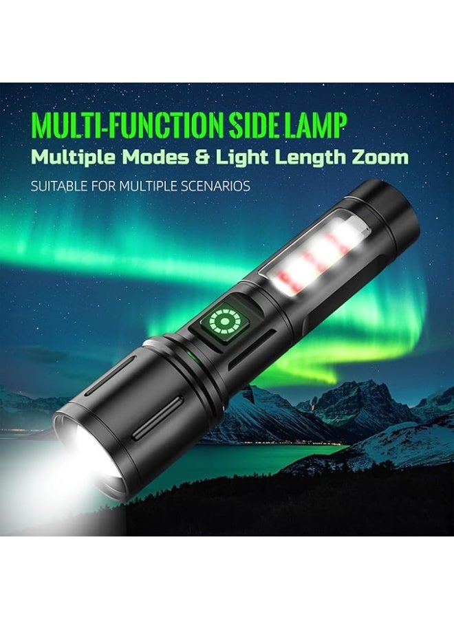 Rechargeable LED Flashlights, Super Bright Zoomable Flashlight with 7 Modes, Adjustable High Lumens IPX4 Waterproof Torch Light, Handheld Light, Camping Outdoor Emergency  - Image 2