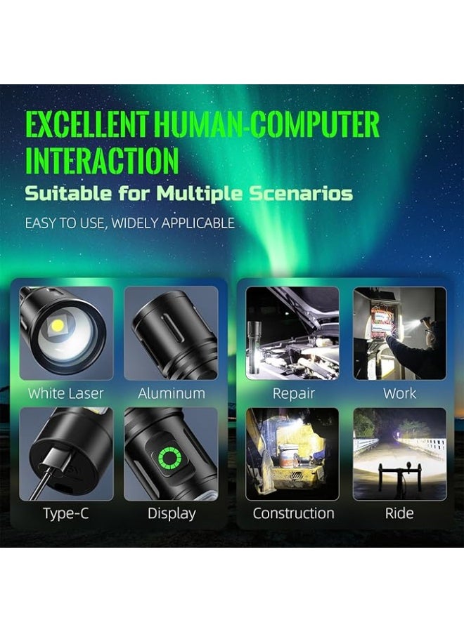 Flashlights High Lumens Rechargeable with Box, Super Bright Zoomable Flashlight with 7 Modes, Adjustable High Lumens Waterproof Torch Light,  Outdoor Emergency Camping Hiking Gift - Image 3