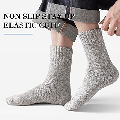 SIMIYA 5 Pairs Wool Socks Mens, Thick Warm Winter Soft Hiking & Casual Crew Socks - Image 5