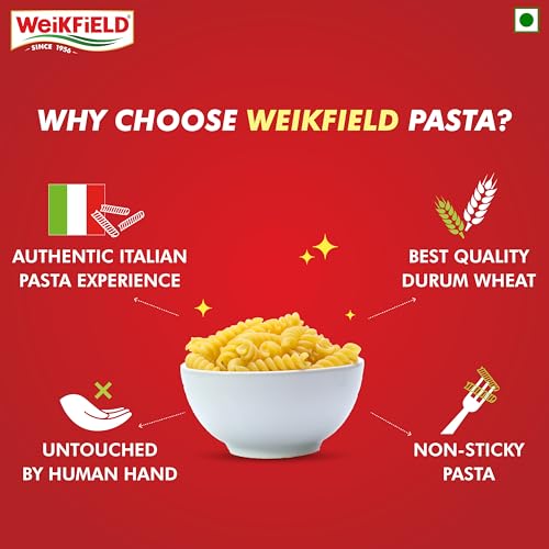 Weikfield Fusilli Pasta 400g Pouch | Healthy Pasta Made With 100% Durum Wheat Semolina | No Maida | Rich in Protein & Fibre | Non-Sticky | 100% Vegetarian - Image 5