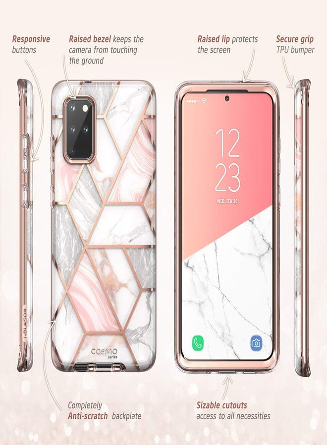 آي-بلاسون جراب i-Blason Cosmo Series لهاتف سامسونج جالاكسي S20+ بلس 5G (إصدار 2020)، جراب واقٍ أنيق لامع بدون واقي شاشة مدمج (رخامي)، Galaxy-S20Plus-Cosmo-Marble - Image 5
