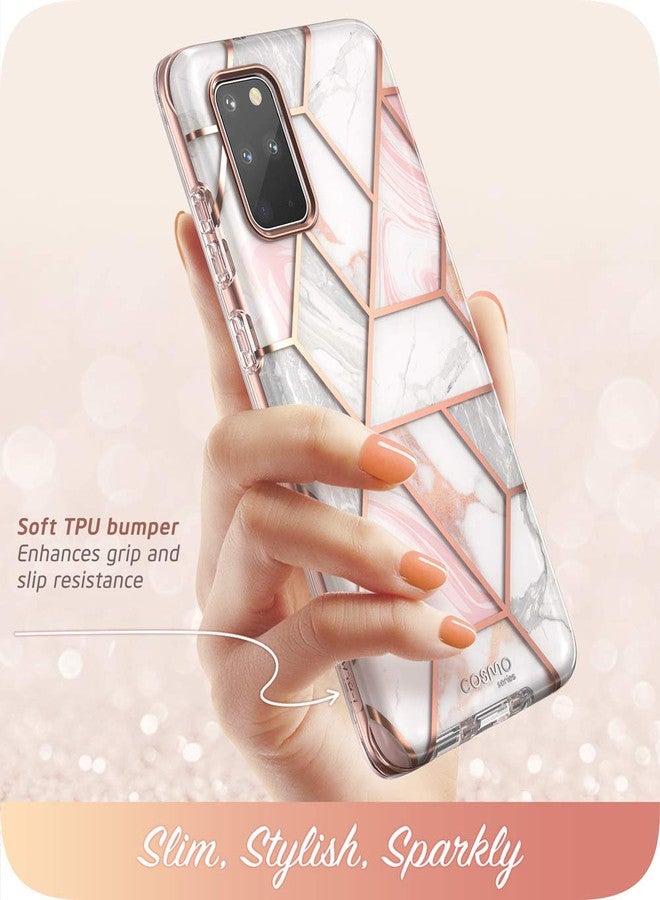 آي-بلاسون جراب i-Blason Cosmo Series لهاتف سامسونج جالاكسي S20+ بلس 5G (إصدار 2020)، جراب واقٍ أنيق لامع بدون واقي شاشة مدمج (رخامي)، Galaxy-S20Plus-Cosmo-Marble - Image 3