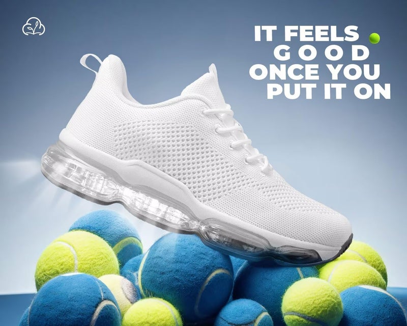Socviis Men's Air Cushion Running Shoes Breathable Tennis Fashion Sneakers Non Slip Workout Casual Sport Gym Training Soft Sole Walking Shoes - Image 4