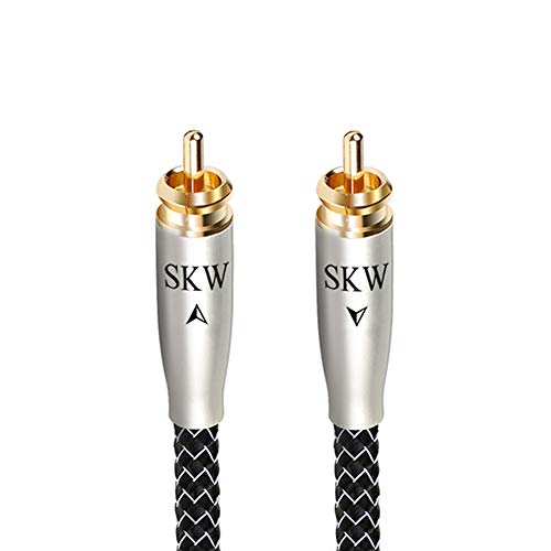 SKW High-End WG Series RCA-to-RCA Digital Coaxial Subwoofer Cable - Premium Hi-Fi Audio Interconnect for Precision Bass Transmission 4.9ft/1.5M - Image 5