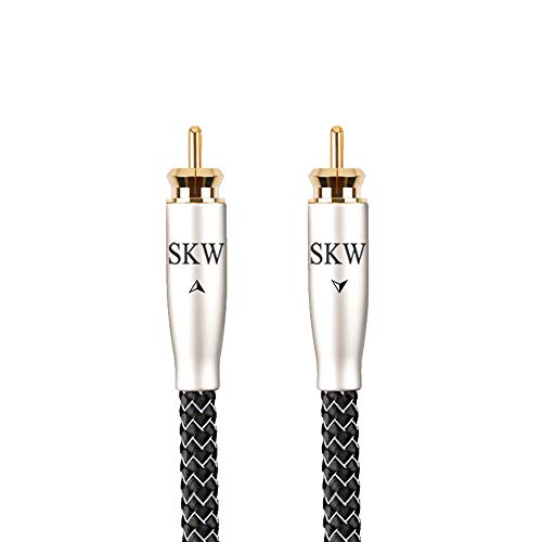 SKW High-End WG Series RCA-to-RCA Digital Coaxial Subwoofer Cable - Premium Hi-Fi Audio Interconnect for Precision Bass Transmission 4.9ft/1.5M - Image 1