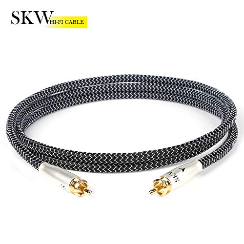 SKW High-End WG Series RCA-to-RCA Digital Coaxial Subwoofer Cable - Premium Hi-Fi Audio Interconnect for Precision Bass Transmission 4.9ft/1.5M - Image 2