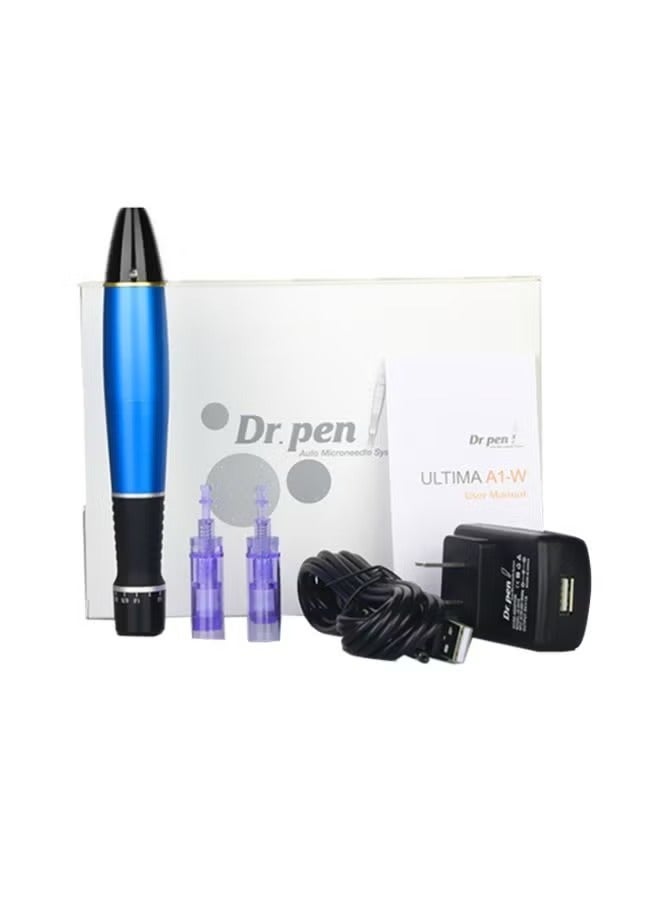 Dr.pen Electric Auto Ultima A1 Face Massage Derma Pen Blue/Black 10cm - Image 1