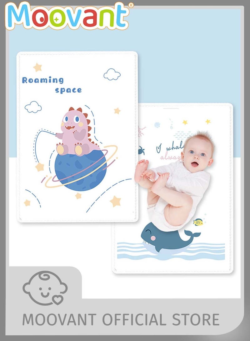 Moovant 2PCS Waterproof Baby Diaper Changing Pads, Multi-Functional Leakproof Bed Mats, Washable and Reusable Baby Mattress, Pure Cotton Breathable Leakproof Incontinence Pads, Suitable for Children/Adults/Pets, 50*70cm + 70*90cm  - Image 1