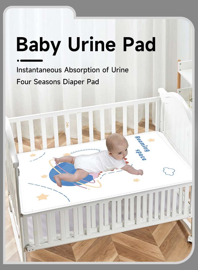 Moovant 2PCS Waterproof Baby Diaper Changing Pads, Multi-Functional Leakproof Bed Mats, Washable and Reusable Baby Mattress, Pure Cotton Breathable Leakproof Incontinence Pads, Suitable for Children/Adults/Pets, 50*70cm + 70*90cm  - Image 5