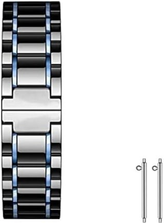 Elite Ceramic Strap Band for Samsung Galaxy Watch 46mm / Huawei GT2 / Gear S3 Frontier and Classic / Honor Magic 2 / Fossil - 22mm - Black / Blue - pzsku/ZA00EB589BCCF7E5FEB00Z/45/_/1716809395/3d6d75b1-12ed-4d5e-a1ff-592914593afa