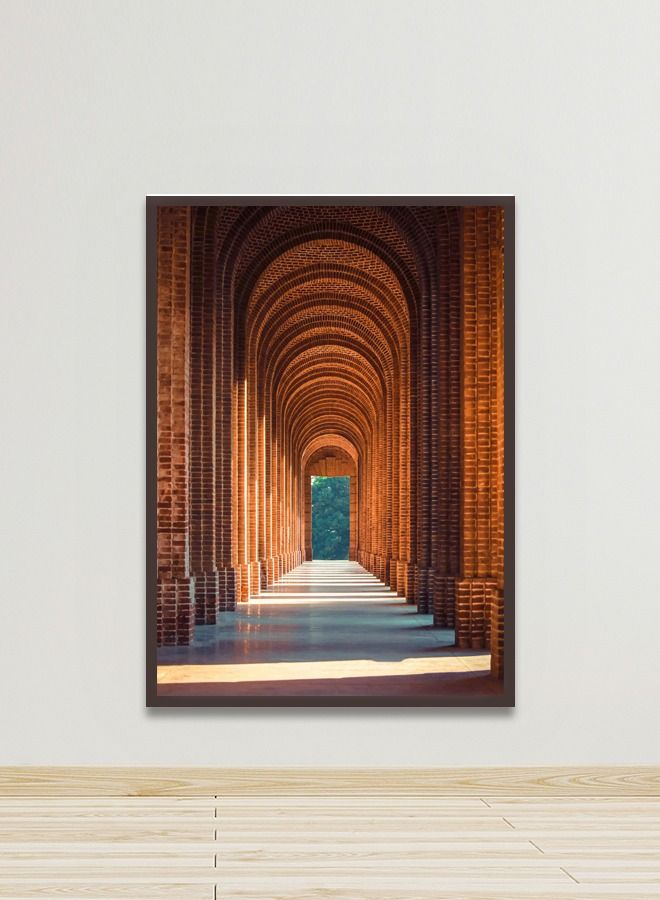 Marktna Canvas Wall Art For Wall Decoration, Modern Design With A Hollow Brown Frame Size 120x80cm One Piece - Image 1