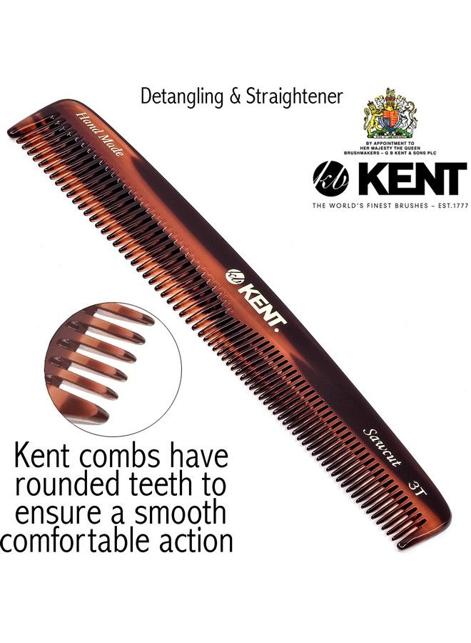 KENT 3T 6.5 Inch Double Tooth Hair Dressing Comb Fine And Wide Tooth Dresser Comb For Hair Beard And Mustache Coarse And Fine Hair Styling Grooming Comb For Men Women And Kids. Made In England - Image 5