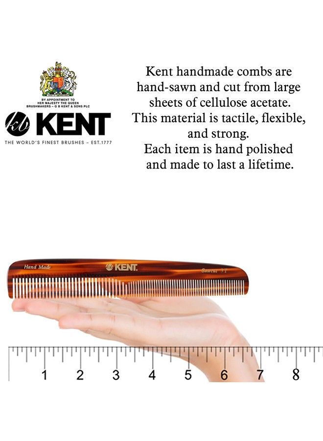 KENT 3T 6.5 Inch Double Tooth Hair Dressing Comb Fine And Wide Tooth Dresser Comb For Hair Beard And Mustache Coarse And Fine Hair Styling Grooming Comb For Men Women And Kids. Made In England - Image 3