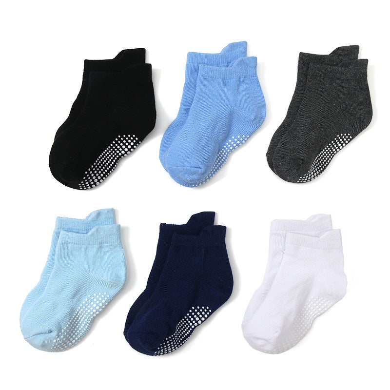 children's non-slip dispensing floor socks children's socks wholesale multi-size KB138 spot wholesale KB138 female models solid color 3-5 years old - Image 2