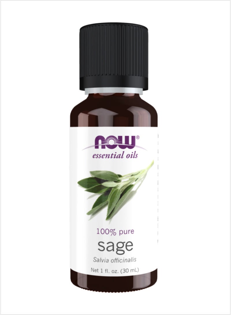 now Now Essential Oils 100% Pure Sage Oil – 30ml 