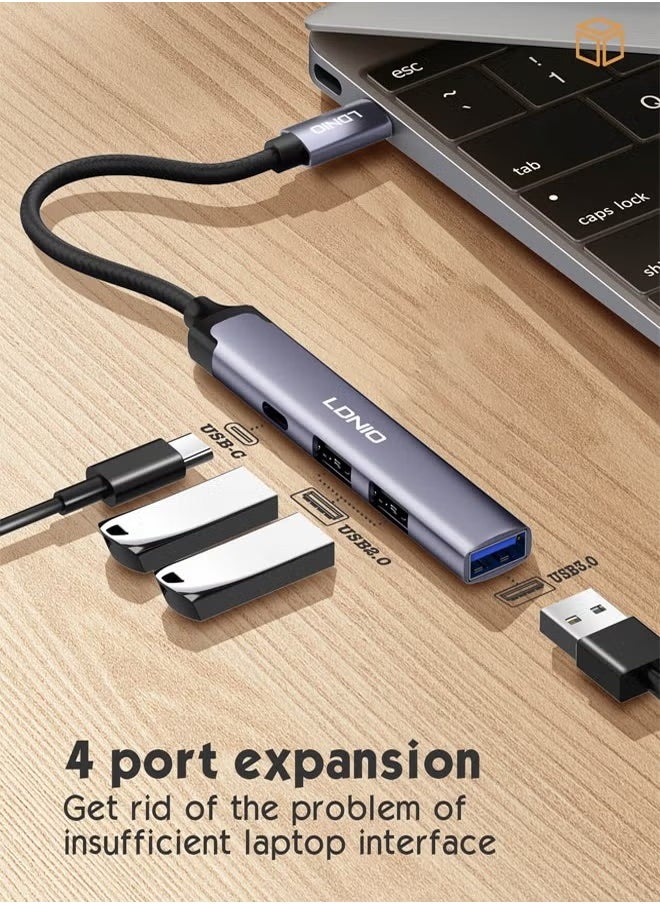 LDNIO 4 in 1 usb c hub station Mini Converter Laptop Docking Station  - Image 3