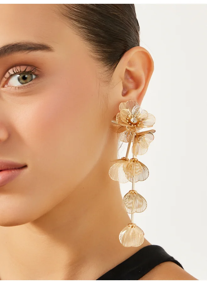 ستايلي Styli Flower Drop Earrings