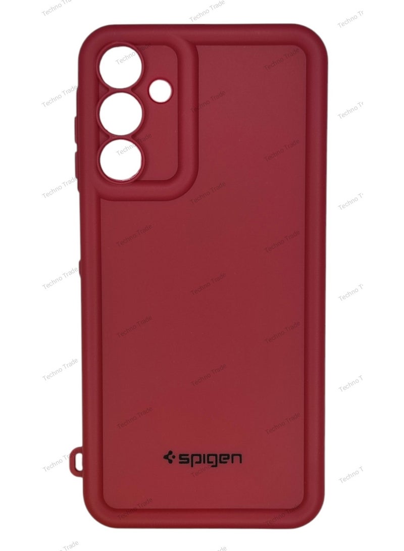 Samsung Galaxy A15 Spigen Silicone Case Cover With Camera Protection - Dark Red
