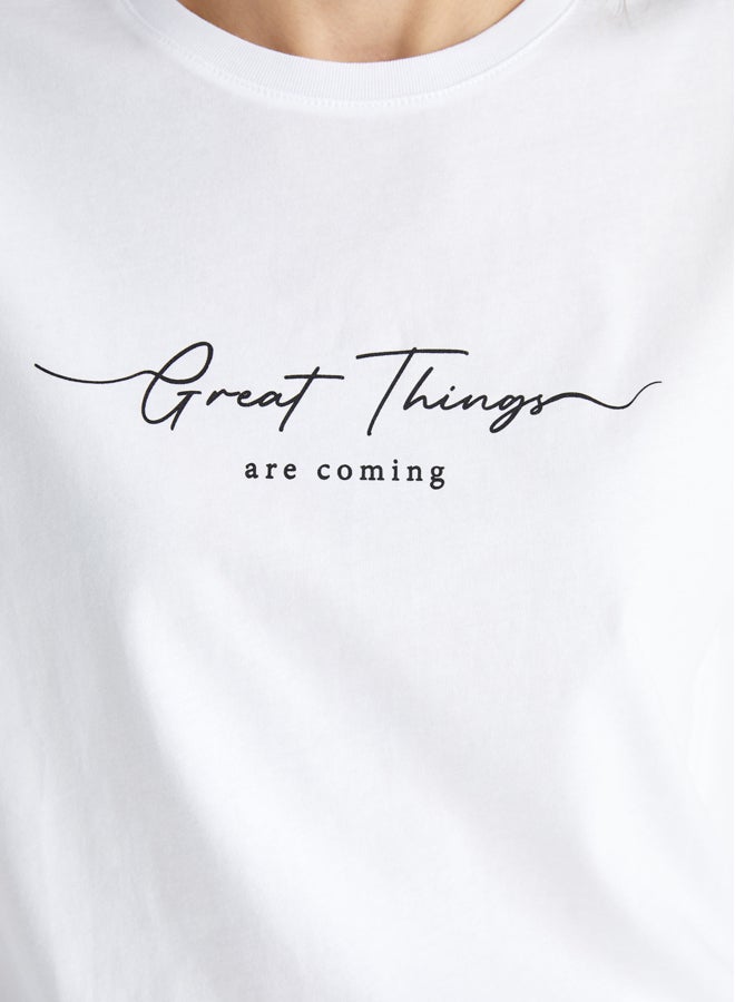 Crew Neck Printed Short Sleeve Women's T-shirt