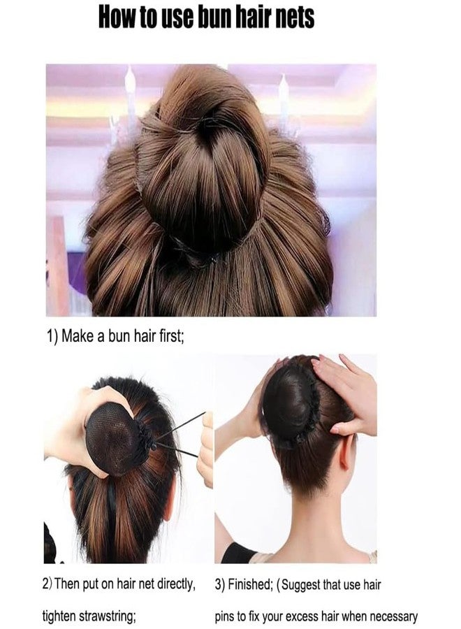 Elandy 6PCS Black Bun Hair Nets Set Reusable Hair Nets Women Bun Dancer Hair Mesh Bun Cover with Adjustable Drawstring Including 6 Rubber Bands+4 BB Clips+10 Hair Pins +20 Bobby Pins - Image 4