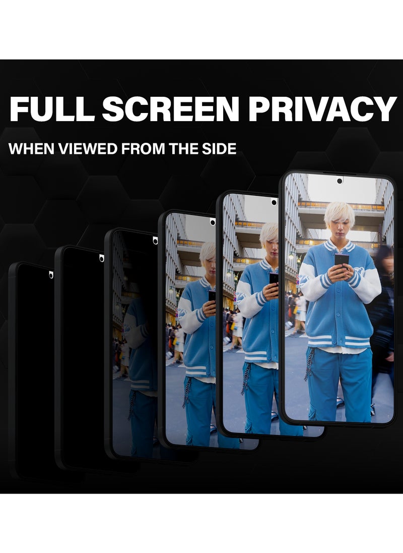 PanzerGlass Privacy Screen Protector for Samsung Galaxy S24 Plus| Privacy Filter, Edge To Edge Tempered Glass w/ UltraSonic FingerPrint Scan, No Hole, Case Friendly w/ Easy Install Aligner  - Image 4