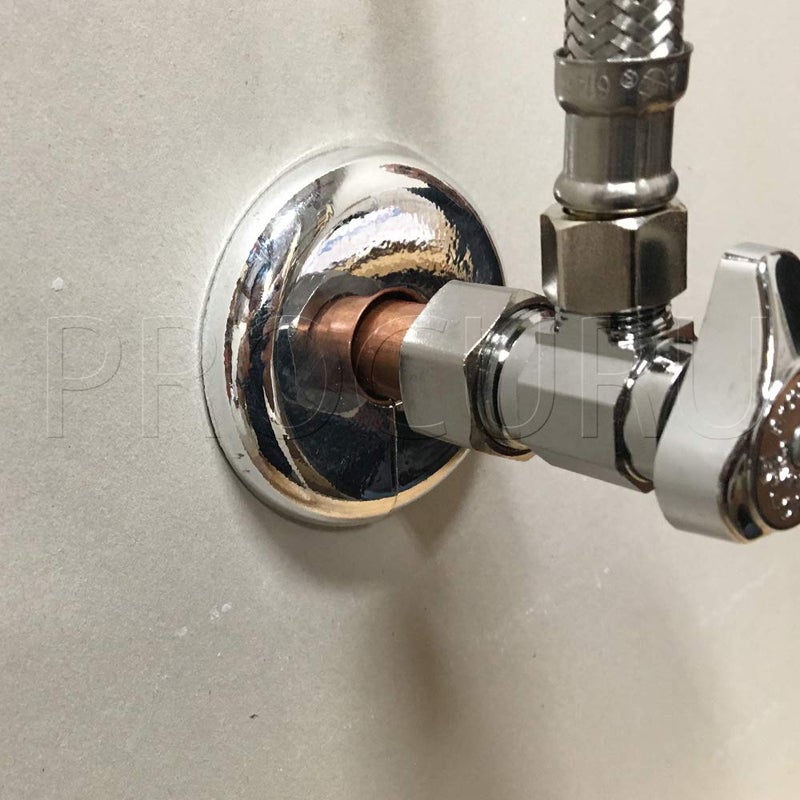 Procuru 1/2-Inch Cts (5/8"" Od) E2768 Split Plastic Lightweight Escutcheon Cover Plate Chrome For 1/2"" Copper Pex Pipe (10-Pack) - Image 4