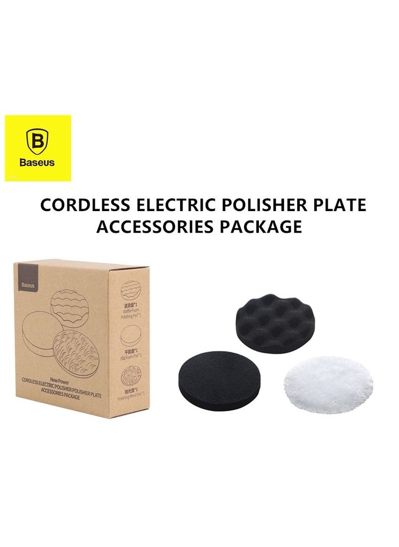 Baseus BASEUS New Power Cordless Electric Polisher Polishing Plate Pad Accessories 3pcs Set  - Image 3