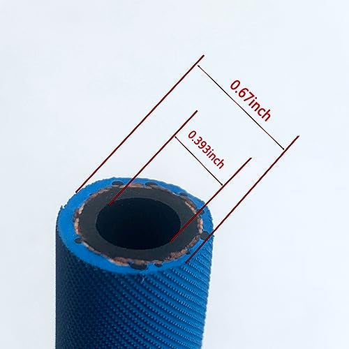 FCNFLZF 15FT Fuel Line Hose 38 inch 6AN High Pressure Hose 28Mpa 400PSI 10mm for Fuel Systems Engines Tube Hose Blue Multiple Size OptionsAttached Hose Clamp - Image 3