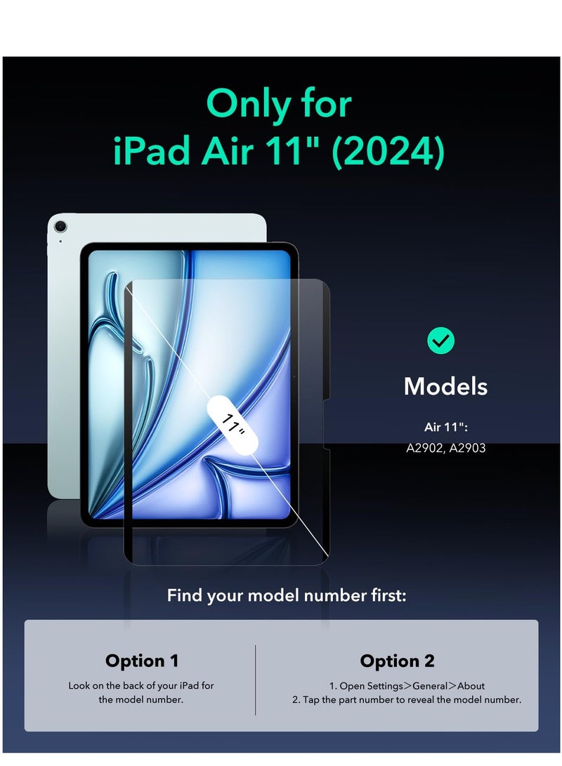 Case for IPad Air 11 2024 With Pencil Holder Slim Tablet Cover with Soft TPU Back Auto Wake/Sleep (Black) - Image 2