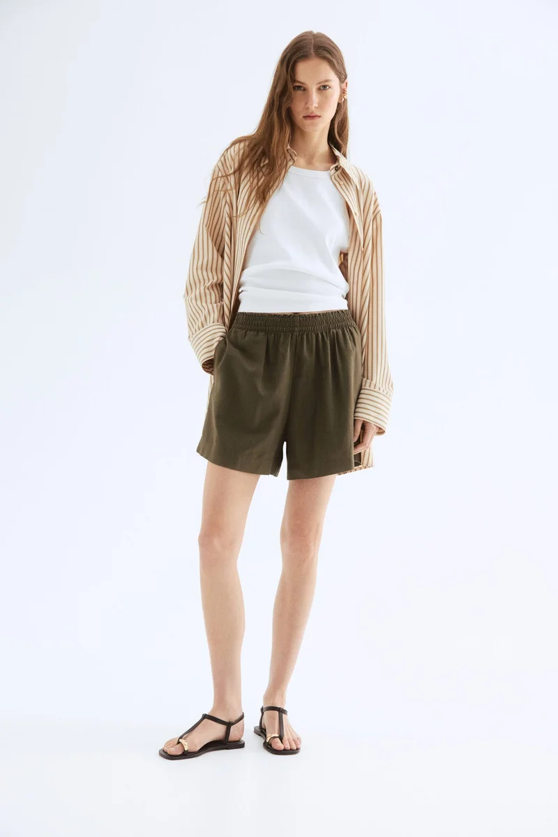 H&M Linen-blend shorts