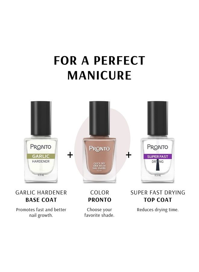 PRONTO Garlic Hardener Nail Treatment. Base Coat and Top Coat Nail Strenghtener - Image 2