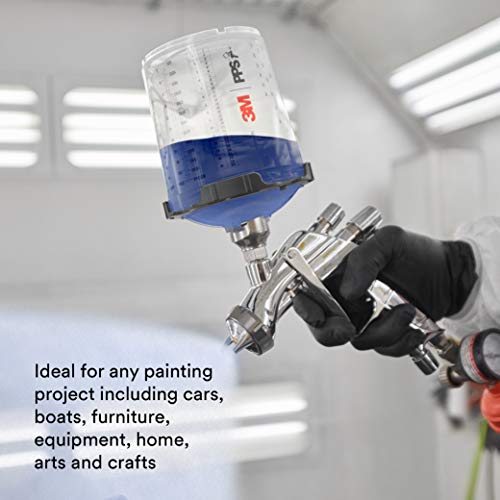 3M PPS 2.0 Spray Gun Cup, Lids and Liners Kit, 26301, Standard, 22 Ounces, 125-Micron Filter, Use for Cars, Furniture, House and More, 1 Paint Cup, 50 Disposable Lids and Liners, 32 Sealing Plugs - Image 4