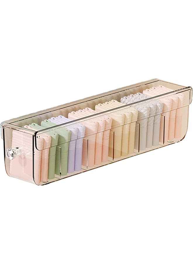 Green Tiger Wall Mount Socks Drawer, Multifunctional Punch-Free Wall Underwear Socks Organizer Box, Wall Mounted Drawer Organizer, Wardrobe Wall Mounted Transparent Storage Box For Panties, Socks, Underwear - Image 1